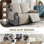 TAOCOCO 100% Waterproof Loveseat Recliner Cover, Non Slip Split Loveseat Covers - Image 4