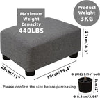 CAROLMADE Small Foot Stool Ottoman Footstool - Image 3