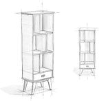 SIMPLIHOME Draper 22 inch Mid-Century Modern 6 Cubbie Bookcase - Image 12