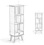 SIMPLIHOME Draper 22 inch Mid-Century Modern 6 Cubbie Bookcase - Image 14