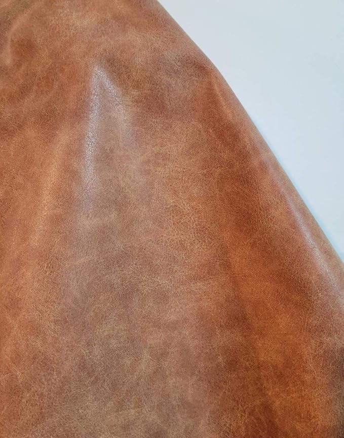 NAT Leathers, Blonde Light Tan Distress Crazy Horse Soft Faux Vegan Leather PU - Image 5