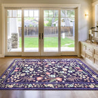 Purple Area Rugs for Living Room, Non-Slip 4x6 Vintage Rug for Bedroom - Image 8
