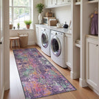 RELEANY Washable Area Rugs 2'x10' Non-Slip Modern Abstract Soft - Image 3