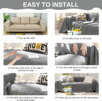VClife Bohemian Chic Texture Sofa Cover Vintage Farmhouse Gray Couch Cover - Image 6
