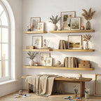 12 inch Deep Floating Shelves for Wall, 55 inch Wide Engineered Wood Wall - Image 7