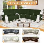 HDCAXKJ Reclining Sectional Couch Covers L Shape Recliner Sofa Middle Console - Image 5