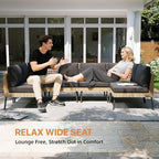 Aoxun 8-Piece Patio Furniture Set, Wicker Outdoor Furniture - Image 4