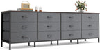 Huuger 70 Inch Dresser for Bedroom, TV Stand for 65, 80 Inch TV, 12 Drawer Long by Huuger