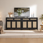 SICOTAS Rattan Sideboard Buffet Cabinet - Image 3