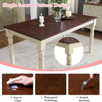 AMERLIFE 6-Piece Farmhouse Dining Table Set - Image 4