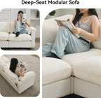 114'' V-Shaped Sectional Cloud Couch - Image 6