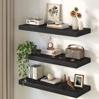 32Inch Black Floating Shelves for Wall, 12 Inch Deep Shelves for Bedroom - Image 8