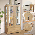 Lighted Glass Curio Display Cabinet - Image 4