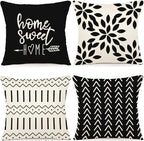 YCOLL Pillow Covers 18x18 Set of 4, Modern Sofa Throw Pillow Cover, Decorative by PillowCoversExpert