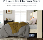 Allewie Full Size Velvet Bed Frame/Vertical Channel Tufted Wingback - Image 7