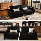 EASE MOOSE 70.6" Faux Leather Loveseat Sofa, Deep Seat Waterproof and - Image 8