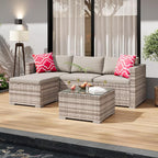 GAOMON 5-Piece All-Weather Patio Furniture Set, Convertible Outdoor Sectional - Image 9