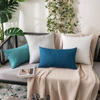 MIULEE Pack of 2 Decorative Outdoor Solid Waterproof Throw Pillow Covers Faux - Image 4
