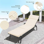 2 Pcs Outdoor Chaise Lounge Cushion 72" x 21" x 3", 4-Section Folding Patio - Image 5