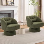 Garvee Ultra-Plush Swivel Accent Chair, 360° Barrel Lounge Chair - Image 6