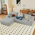 95" Cloud Sectional Couch with L-Shape Chaise, Modular Comfy Sofa Chaise Longue by ODUWA