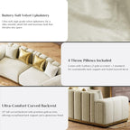 104" Oversized Velvet Chesterfield Couch - Image 3