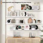 Fun Memories Picture Ledge Shelves Set of 4, 48 Inch Rustic Wall Mounted - Image 7