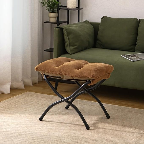 15" Folding Ottoman, Foldable Footrest Stool, Small Foot Stool - Image 2