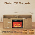 2-Piece Fluted Living Room Set Includes 31.5" Fluted Lift Top Coffee Table - Image 2