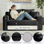 3-in-1 Convertible Sofa Bed: Boneless Loveseat Sleeper & Folding Couch Bed - Image 4