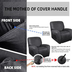 ANARACHON Leather Look Recliner Chair Covers Stay in Place 4-Piece Recliner - Image 6