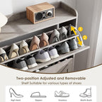Nicetree Shoe Cabinet Storage for Entryway, Narrow Shoe Storage Cabinet - Image 6