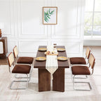 Zesthouse Rattan Dining Chairs Set of 6, Mid Century Modern Dining Room Chairs - Image 6