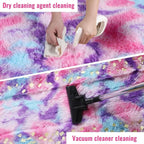 PAGISOFE Rainbow Purple Rugs for Girls Bedoom 5x8 Ft, Fluffy Cute Colorful - Image 7