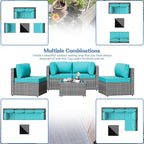 5 Piece Outdoor Patio Furniture Set, All Weather Conversation Set - Image 6
