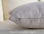 Stellhome Burlap Rectangle Throw Pillow Covers Solid Farmhouse Linen Pillowcase - Image 3
