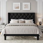 Einhomn Black Queen Size Platform Bed Frame - Image 7