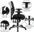 Flash Furniture Nicholas Mid-Back Swivel Desk Chair - Image 13