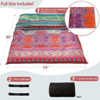 MAXYOYO Bohemian Retro Mattress Boho Floral Japanese Futon Mattress Tatami - Image 2