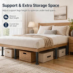 4Pcs Bed Frame Support Leg, Adjustable 14" to 23.6", Increase Under-Bed Storage - Image 9