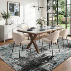 RELEANY Washable Area Rugs 6'x9' Non-Slip Modern Abstract Soft - Image 3