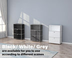 Metal Shelf with 2 Flap Doors, Large Capacity Cabinet, DIY Modern Home - Image 9