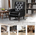 Mid-Century Wingback Chairs Set of 2, Faux Leather Accent Chairs Armchair - Image 7