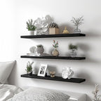 YYWUOJJ Wood Floating Shelves for Wall Decor, Rustic Wall Shelves for Bedroom - Image 5