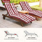 Outdoor Chaise Lounge Chair Cushion Set of 4, Waterproof 74.4 x 22 x 4.7 Inches - Image 6