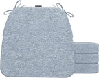 AAAAAcessories D-Shaped Chair Cushions, Machine-Washable Cover, Light Blue by AAAAAcessories