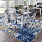RELEANY Washable Area Rugs Square 9ft Non-Slip Modern Abstract Soft - Image 8