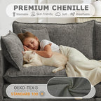 78” Modular Sectional Sofa, L Shaped Cloud Couch - Image 4