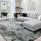 RELEANY Washable Area Rugs 6'x8' Non-Slip Modern Abstract Soft - Image 2