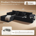 108" Oversized Cloud Sectional Couch, Comfort U Shaped Sofa - Image 2